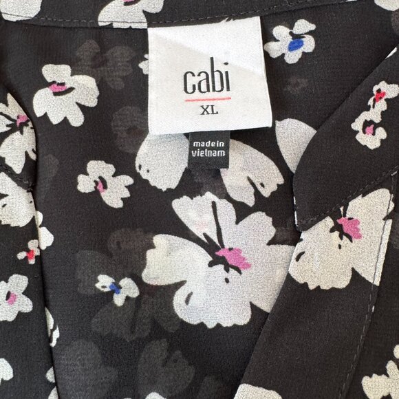 CAbi Delight Blouse #6079  Sheer Longsleeve Buttonfront-XL - Picture 6 of 9